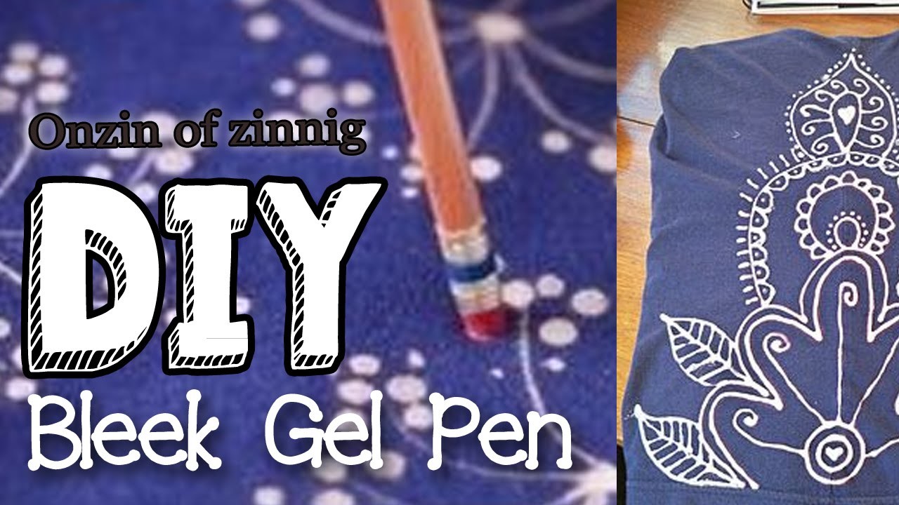 DIY Bleek Gel Pen Voor Shirt Deco ONZIN OF ZINNIG