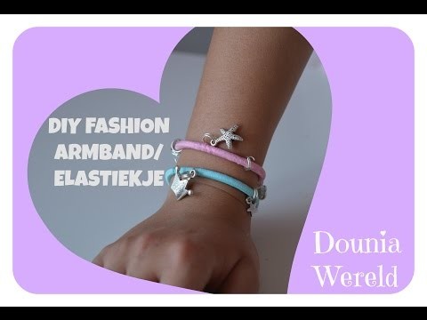 DIY fashion armband. haarelastiekje