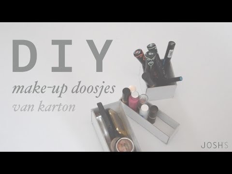 DIY | Make-up doosjes van karton