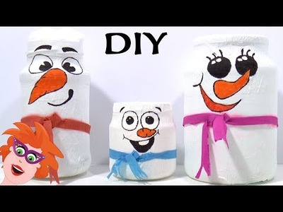 DIY sneeuwpoppot knutselen