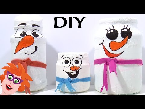 DIY sneeuwpoppot knutselen