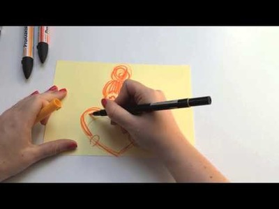 Anne Sara DIY tekening meisje met hartje