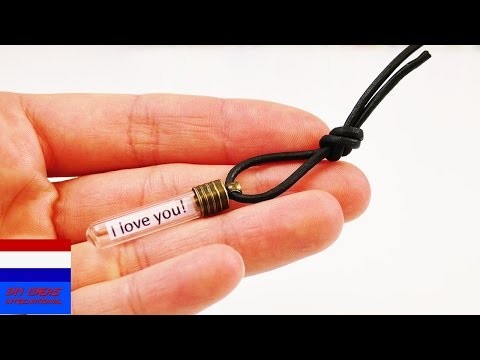 DIY hangertje met liefdesboodschap | “I love you” in glazen buisje | schattig Valentijnscadeau