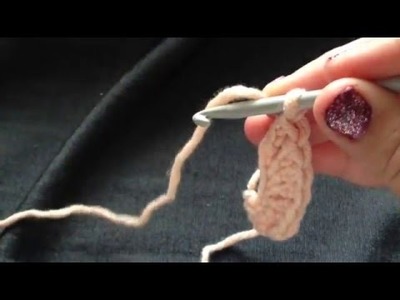 Begintoer kepersteek stokje haken - Foundation row herringbone double crochet stitch