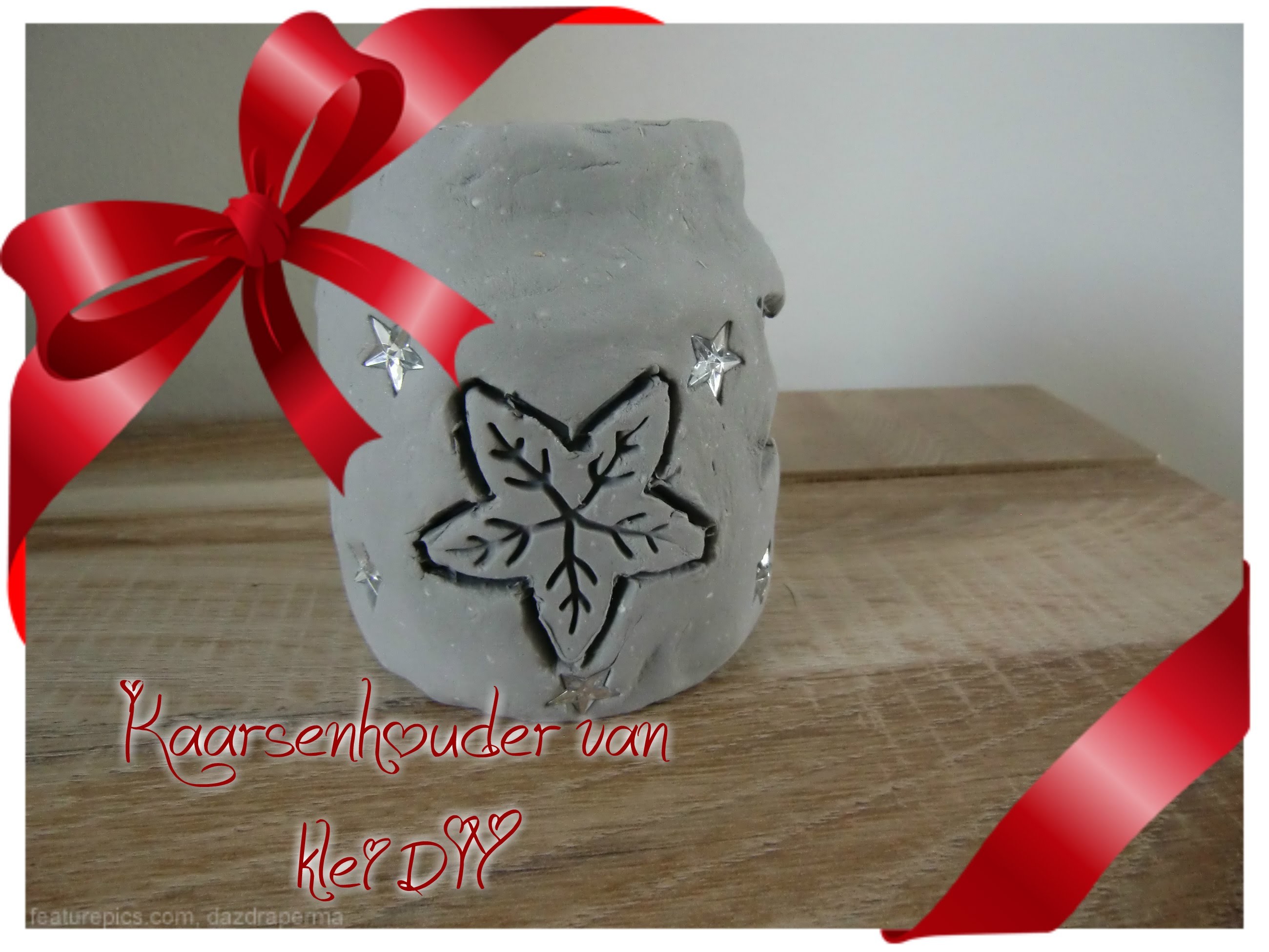 Kaarsenhouder van klei DIY