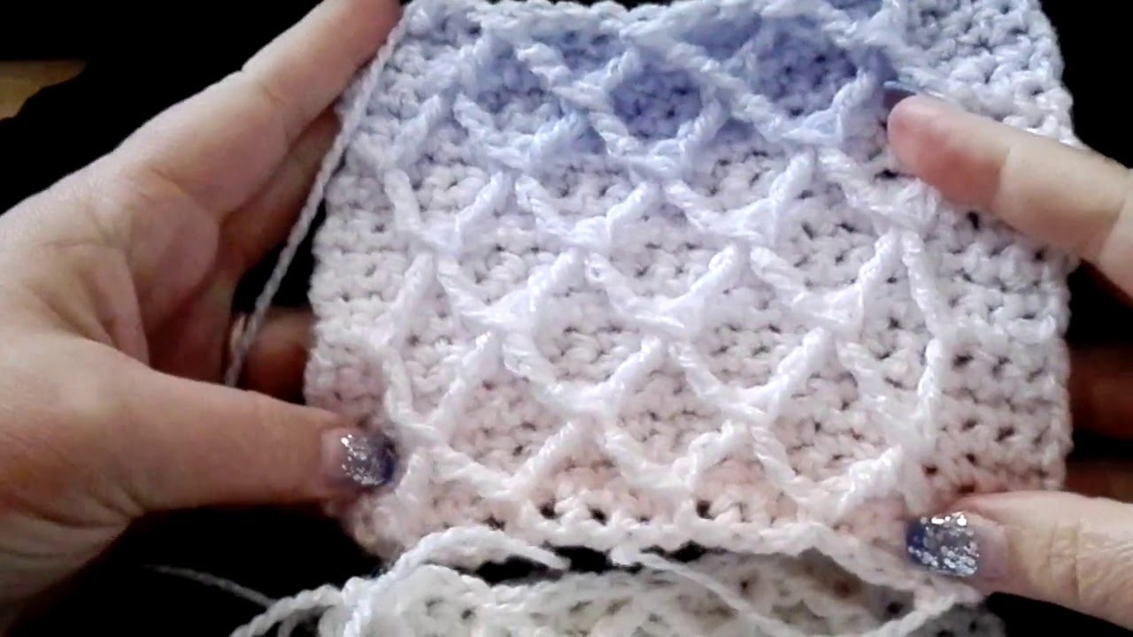 Diamant steek haken - deel 2 - crochet Diamond stitch