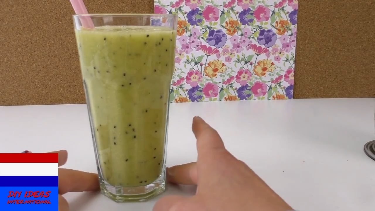 Kiwi shake met banaan en sinaasappelsap - gezond, exotisch en lekker - DIY