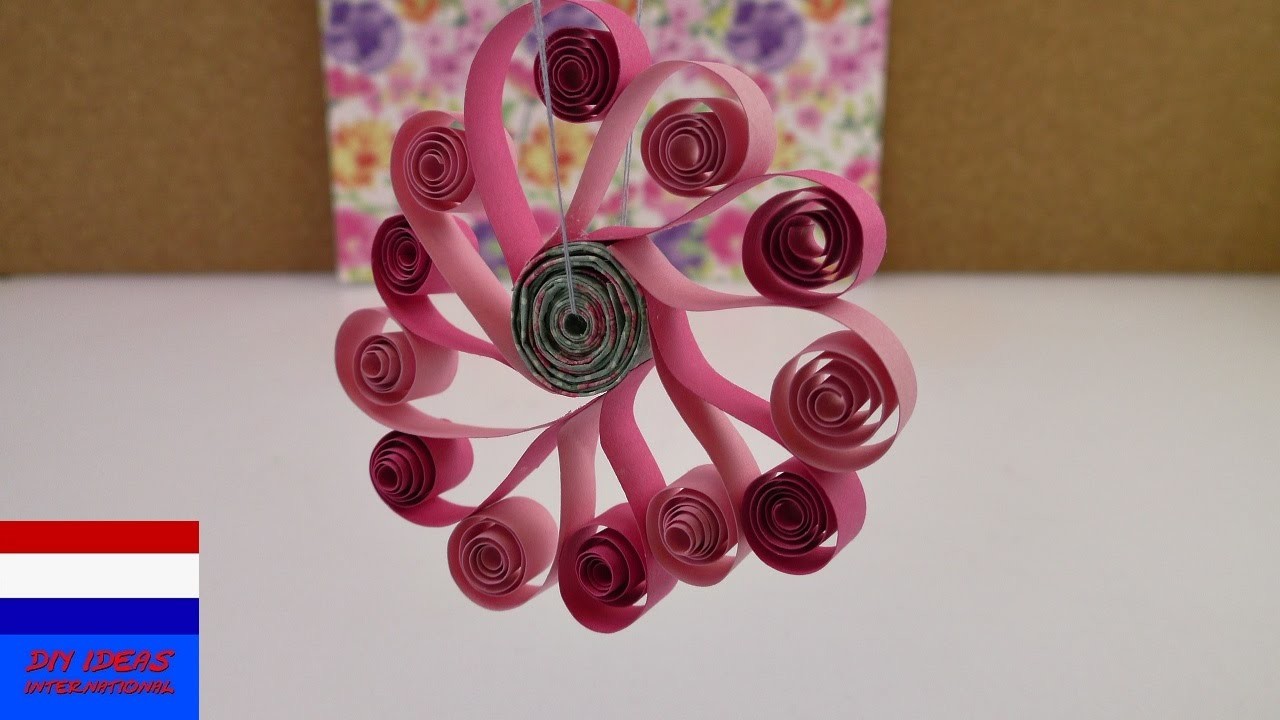 Lentedecoratie bloemen van papier | quilling.filigraan handleiding Nederlands |  DIY