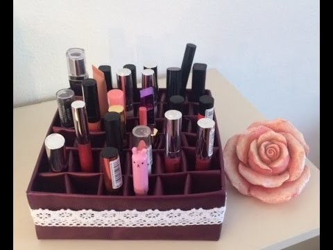 DIY lipstick organizer