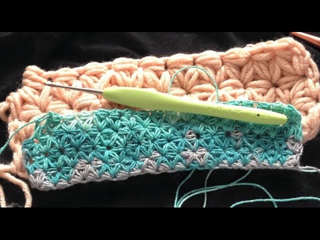 Jasmijnsteek haken deel 1 - Jasmine stitch part 1