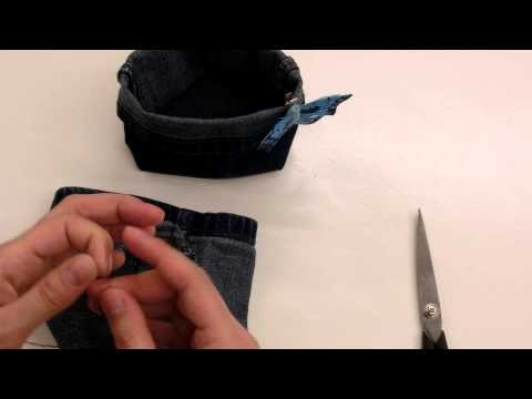 DIY - Mandjes van een oude Jeans!