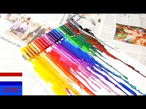 Waskrijtjes smelten DIY - Mooi schilderij maken van waskrijtjes makkelijk te maken | Nederlands