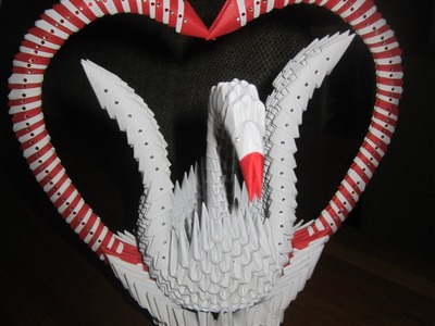 3d origami mandje met hart