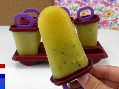 Zelf ijs op een stokje maken - DIY kids gezond ijs met sinaasappel en kiwi voor kinderen