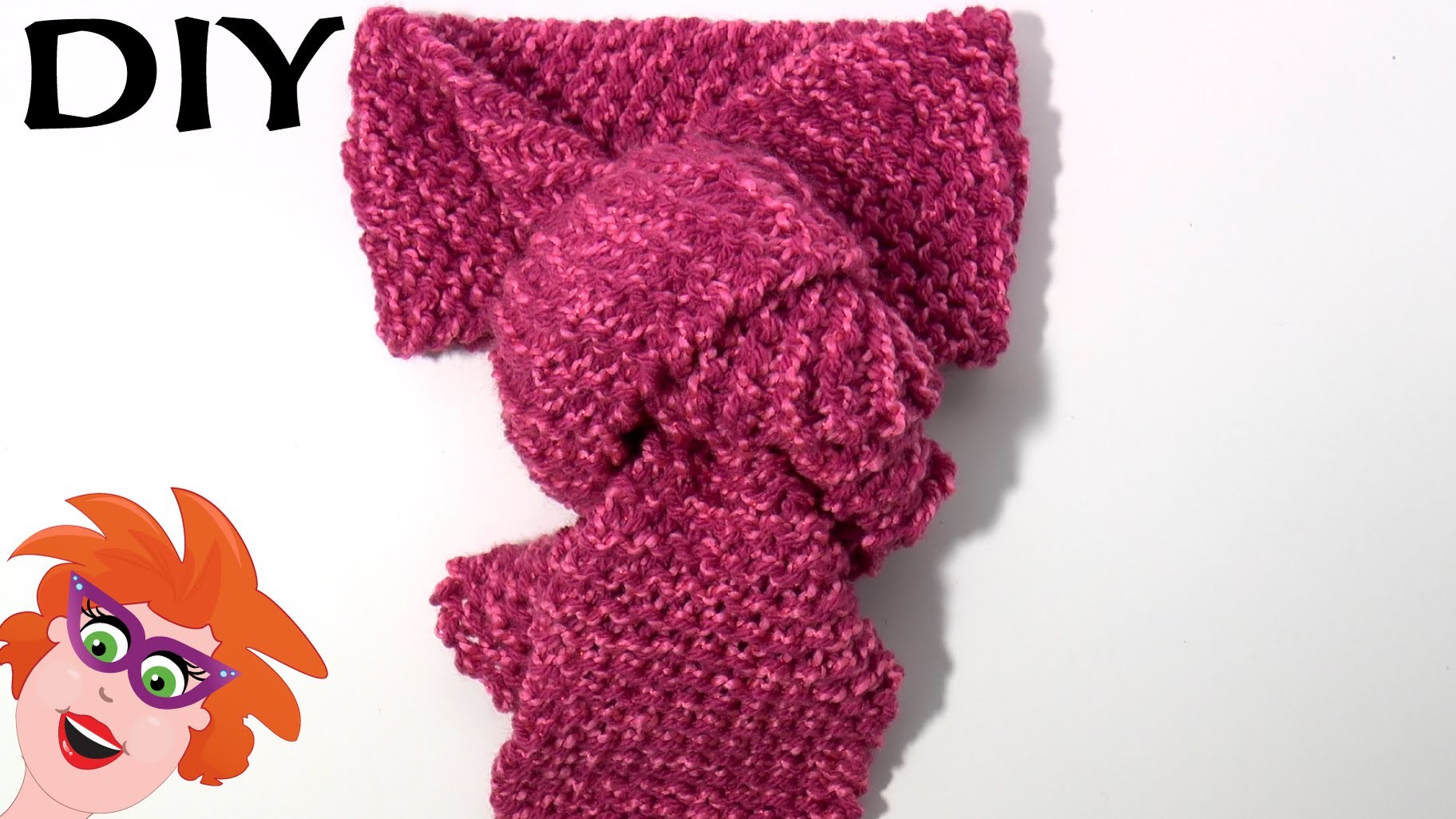 DIY zelf een roze sjaal maken. breien op Cra-Z-Knitz breiraam voor beginners