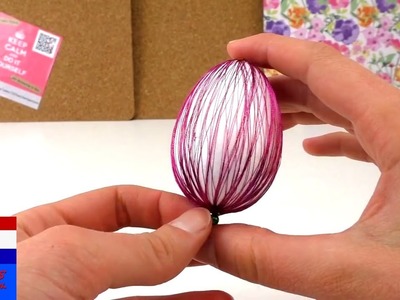 Paasei DIY. paaseieren van piepschuim versieren. decoratie-idee voor Pasen | Nederlands