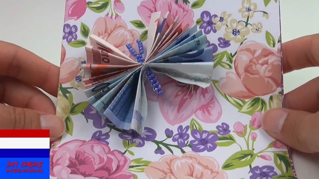 Vlinder van bankbiljetten. origami DIY met geld. papiergeld vouwen handleiding | Nederlands
