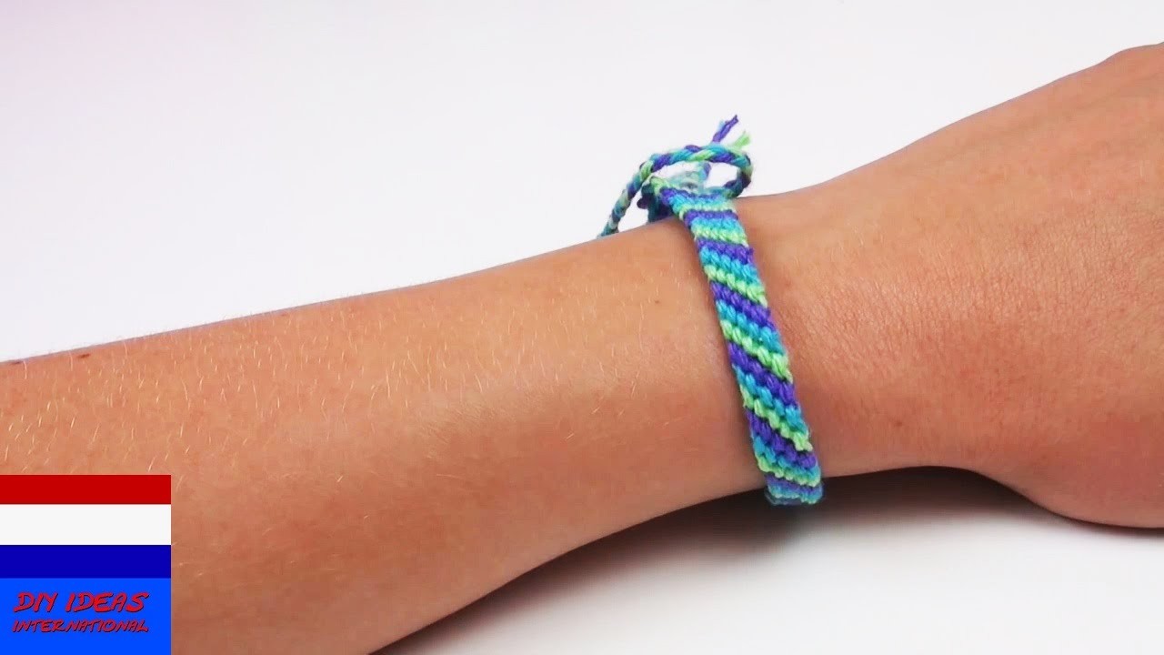 DIY: armband. vriendschapsbandje knopen van katoen
