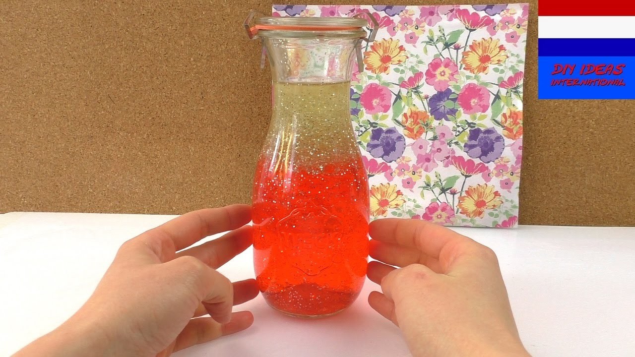 DIY anti-stress-fles met lava-effect | Orbeez-parels & glitter | cool voor op je bureau & als cadeau