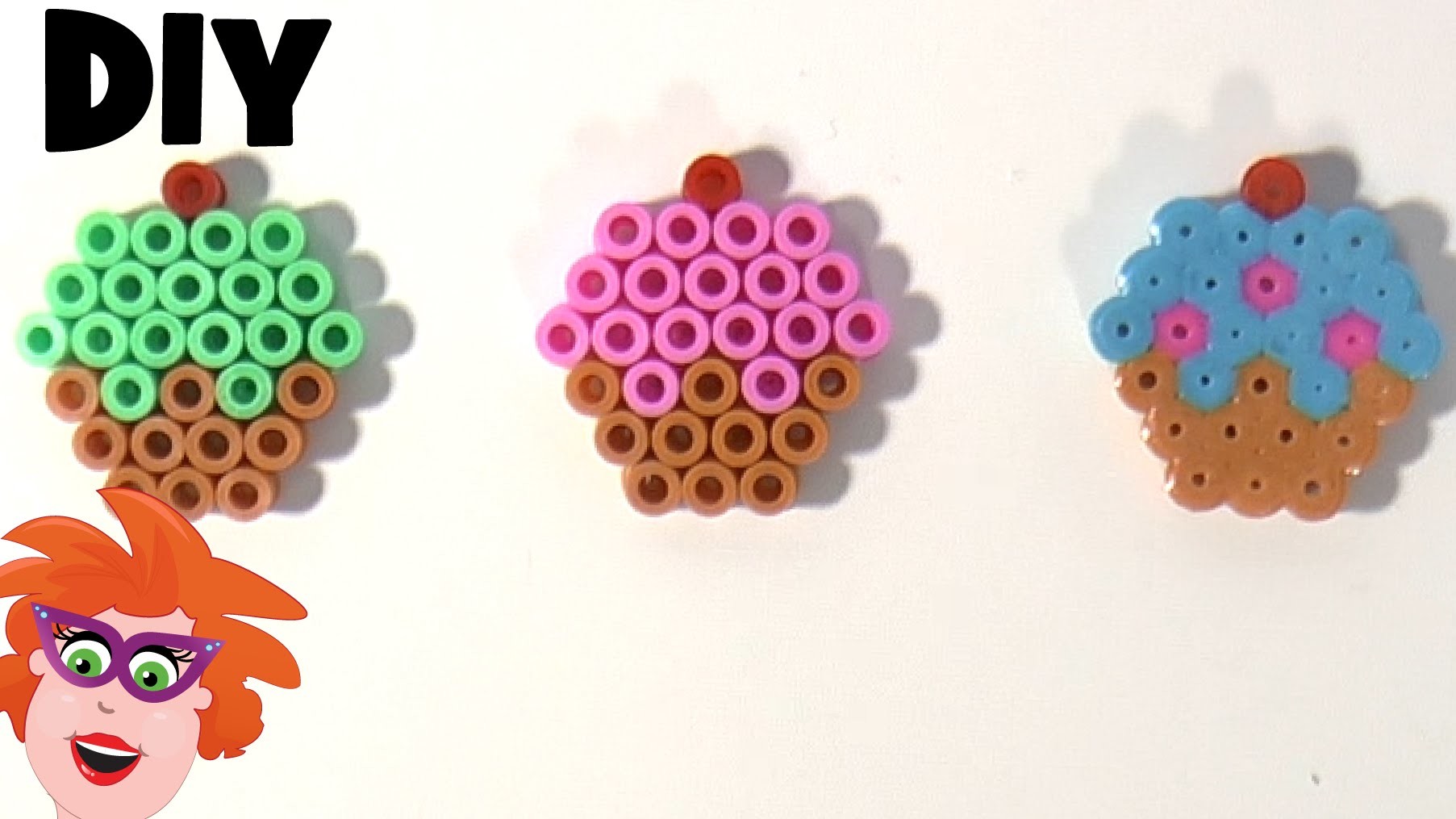 Strijkkralen mini cupcakejes DIY - HAMA perler beads