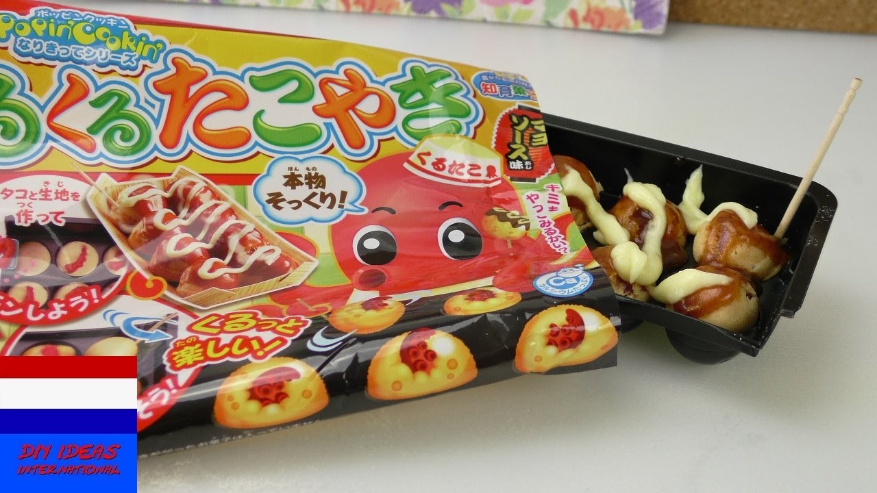 Inktvisballetjes van Kracie Popin' Cookin' | Japans snoep DIY | takoyaki