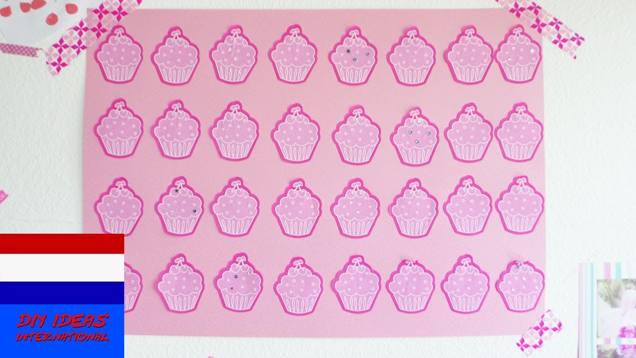 Coole DIY-cupcakeposter | eenvoudige & snelle decoratie voor je kamer | pink & roze voor meisjes