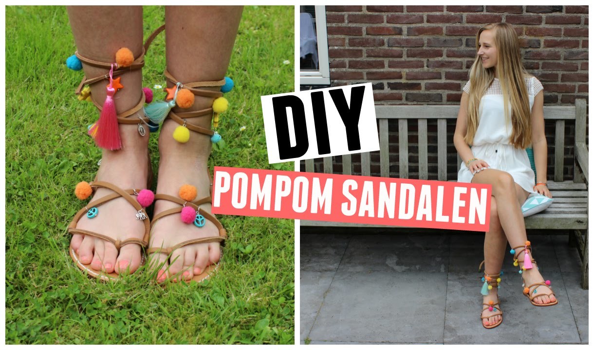 DIY Pompom Sandalen ♥ MADEBYNoelle