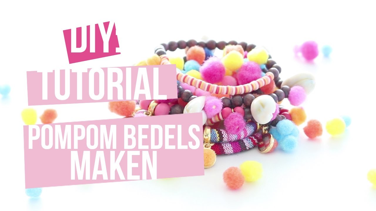 DIY Tutorial: Pompom bedels – zelf sieraden maken
