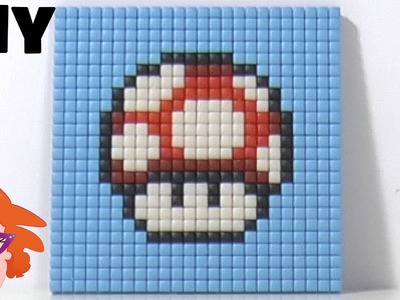 DIY zelf Pixelcraft paddestoel uit Super Mario game maken - leuk voor Vaderdag