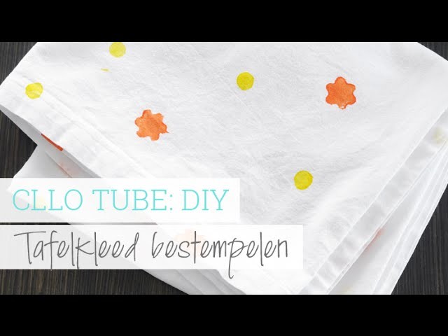 CLLO TUBE: DIY - Tafelkleed bestempelen