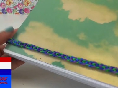 DIY sluiting maken voor een schrift met loombandjes | regenboogkleuren