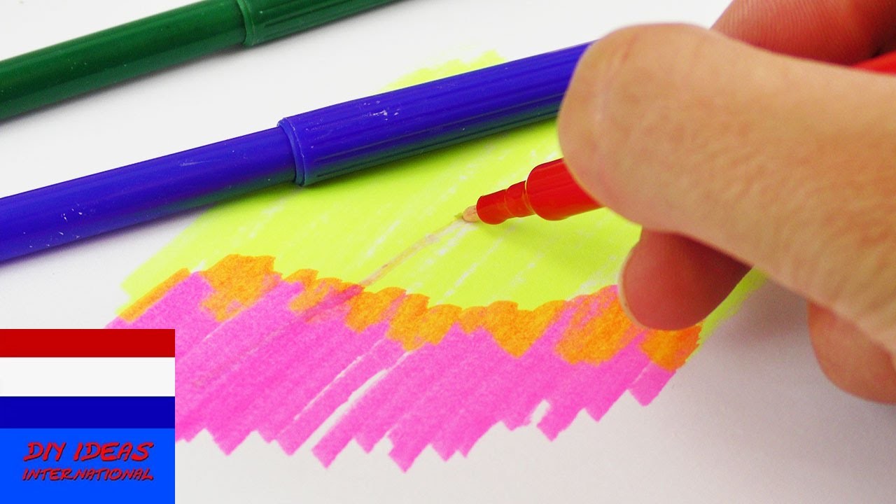 DIY zelf TOVERSTIFTEN maken | magic pen verandert de kleuren | om mee te tekenen