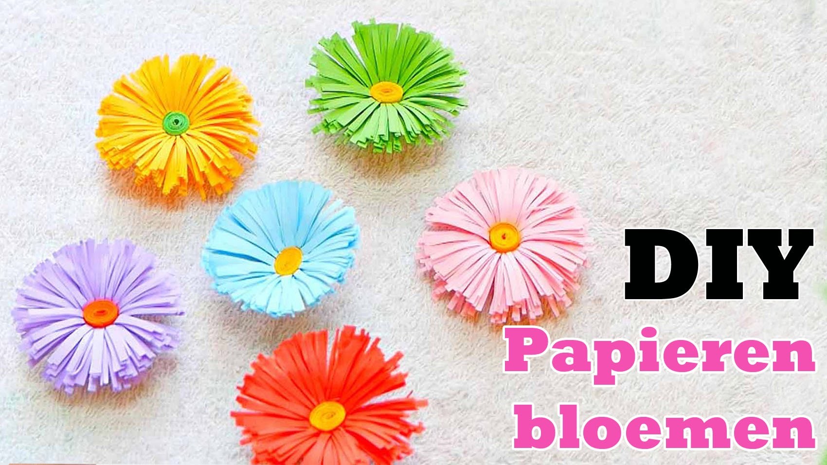 DIY Makkelijke Papieren Bloemen Margrietjes