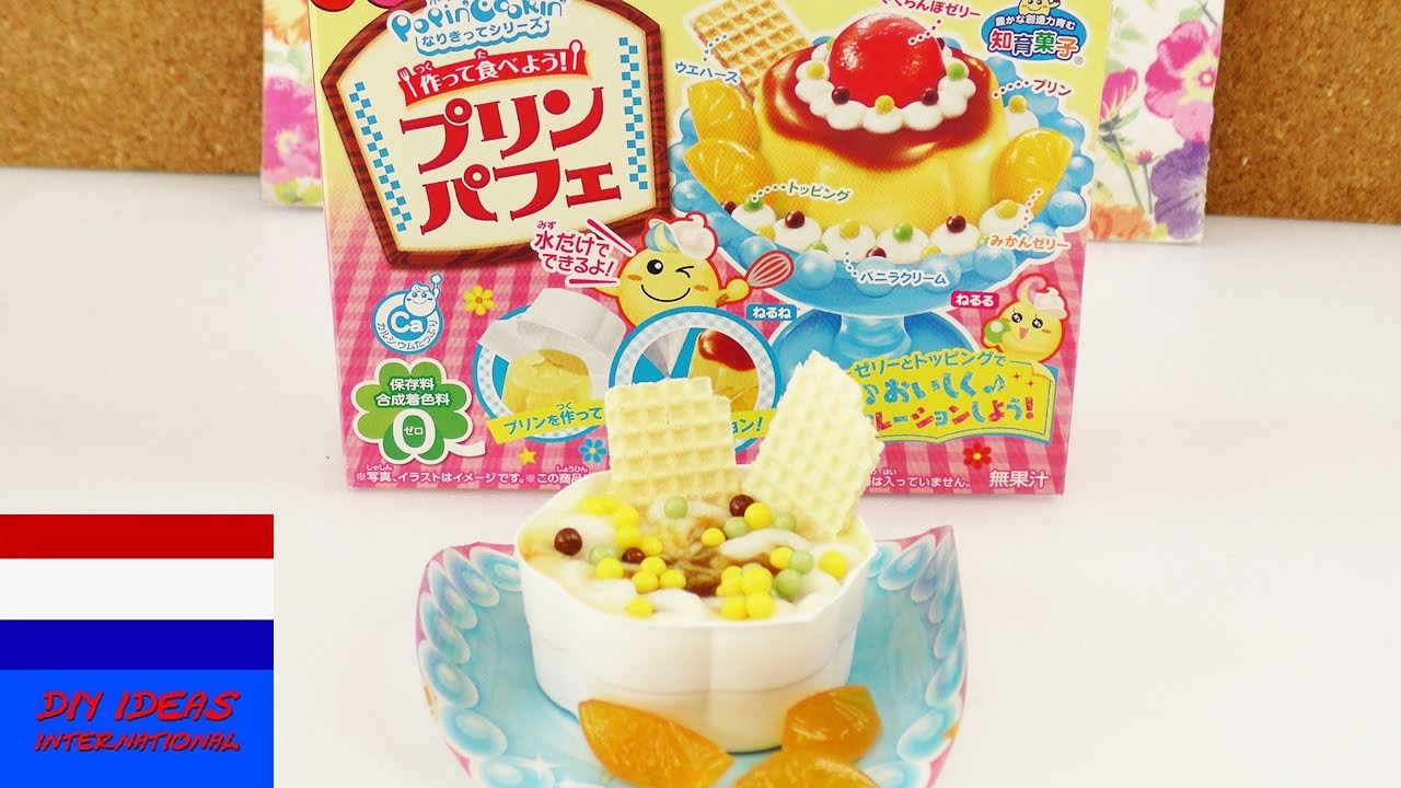 Kracie Popin' Cookin' DIY-set | pudding flan parfait | nieuw snoep uit Japan om zelf te maken