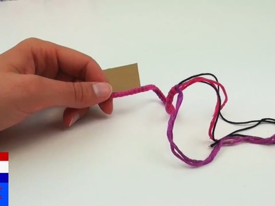 DIY zelf armband maken. heel eenvoudig. snake knot. slangenknoop