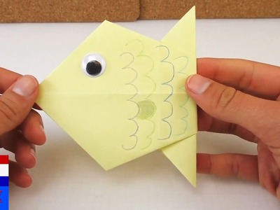 DIY eenvoudige origami - Hoe vouw ik een vis van papier? - handleiding