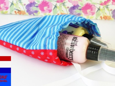 DIY cadeau in klein stoffen tasje verpakken | naaien voor beginners | schattige stoffen buidel