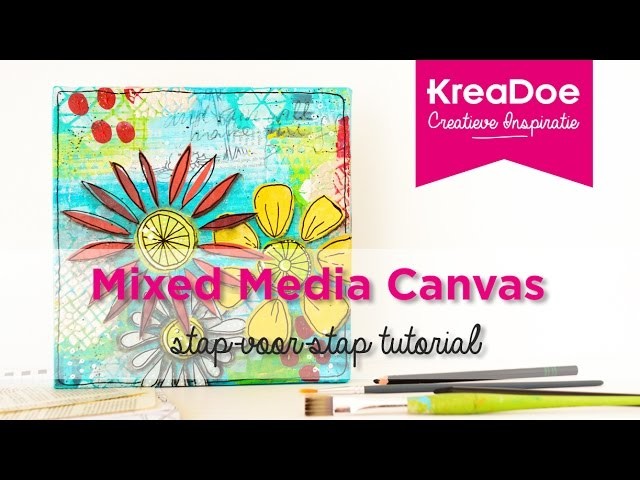 KreaDoe - DIY - Tutorial Mixed Media Collage Canvas
