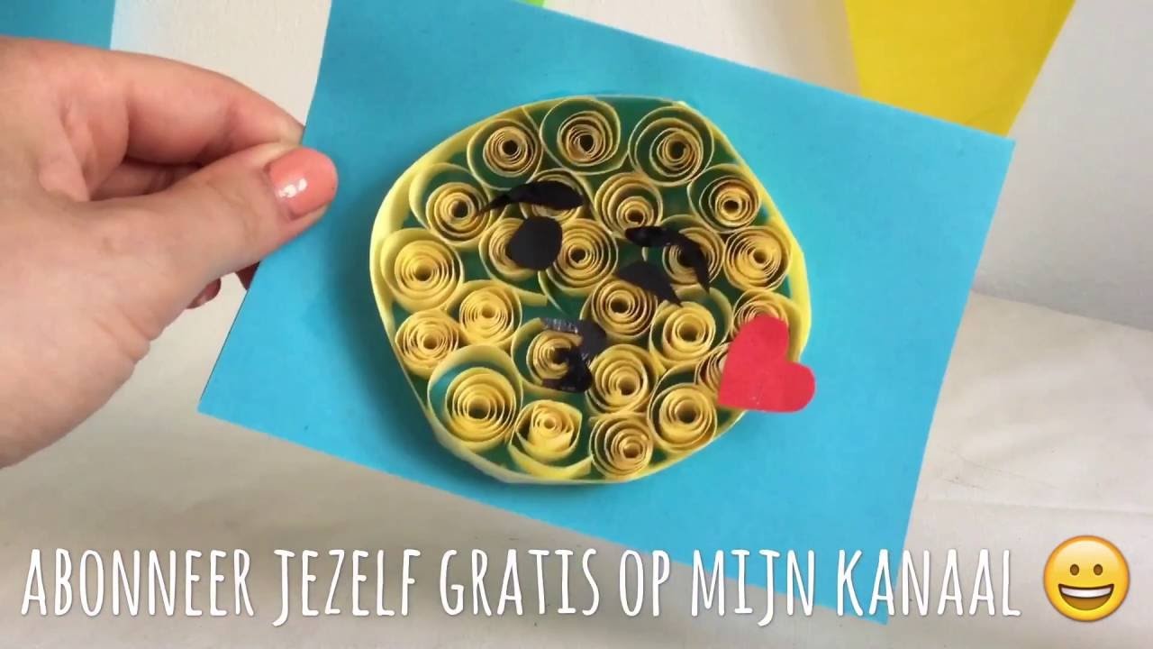 DIY LEUKE EMOJI KAART KNUTSELEN VAN PAPIER. Emoji card  (Nederlands)