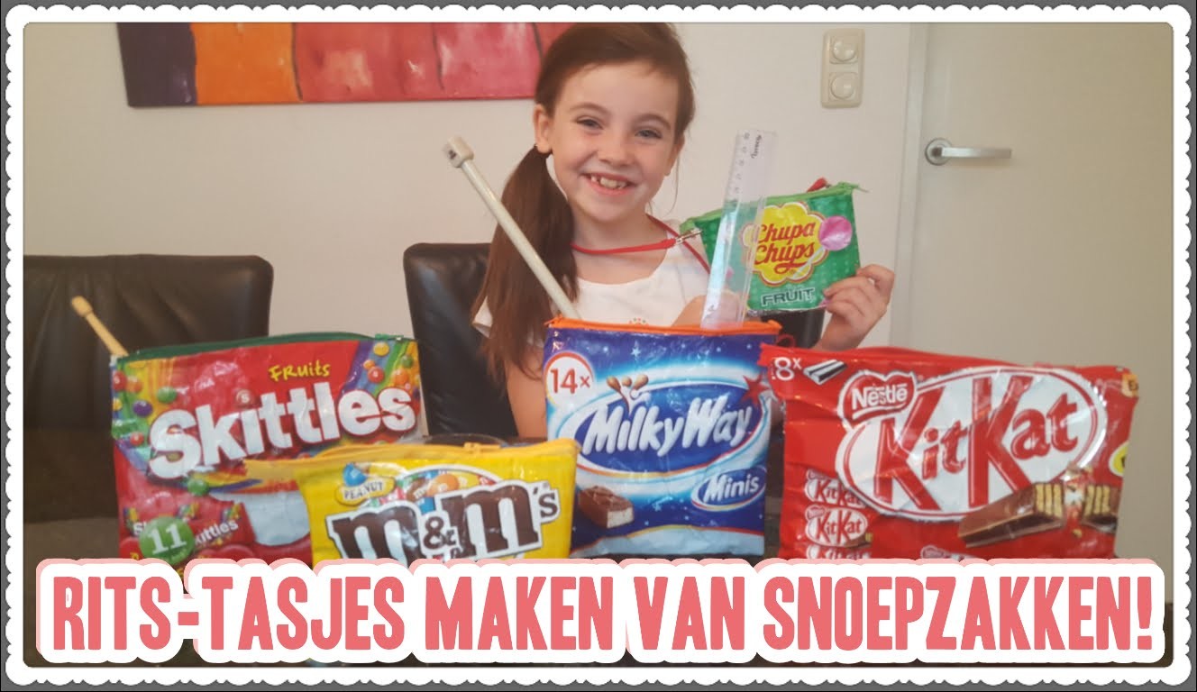 DIY - Zelf Snoep Rits-tasjes maken. knutselen van Snoepzakken (Nederlands)