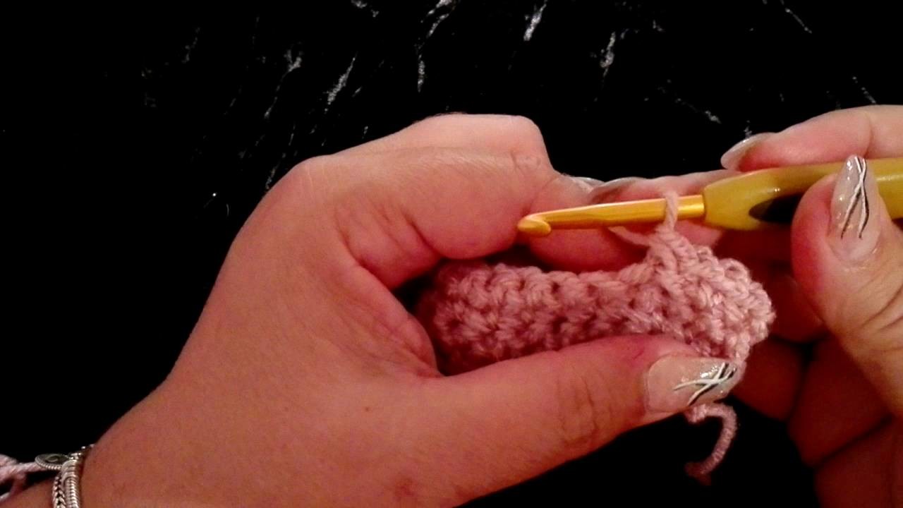 Relief vaste achter - RVA - Back post single crochet