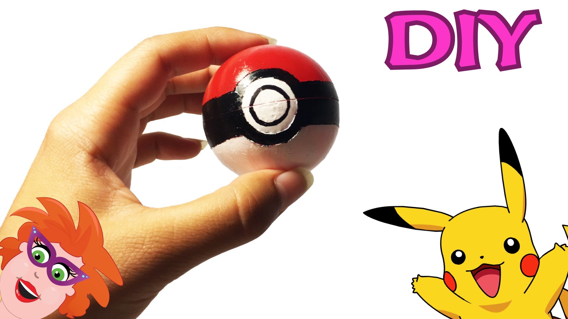 Knutsel zelf een pokébal met nagellak - How to craft a pokeball - Pokemon GO knutselen