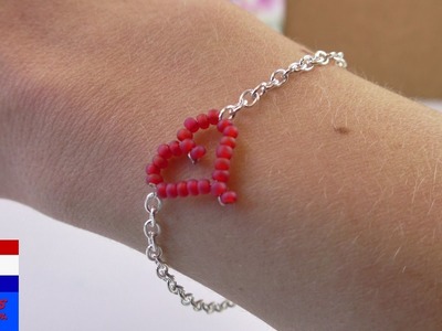 DIY armband met hart van parels | zelf hartje maken | leuk cadeau | modieus juweel