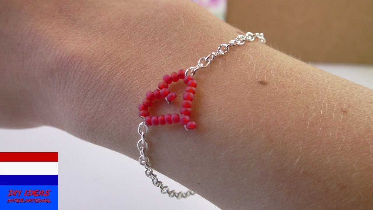 DIY armband met hart van parels | zelf hartje maken | leuk cadeau | modieus juweel