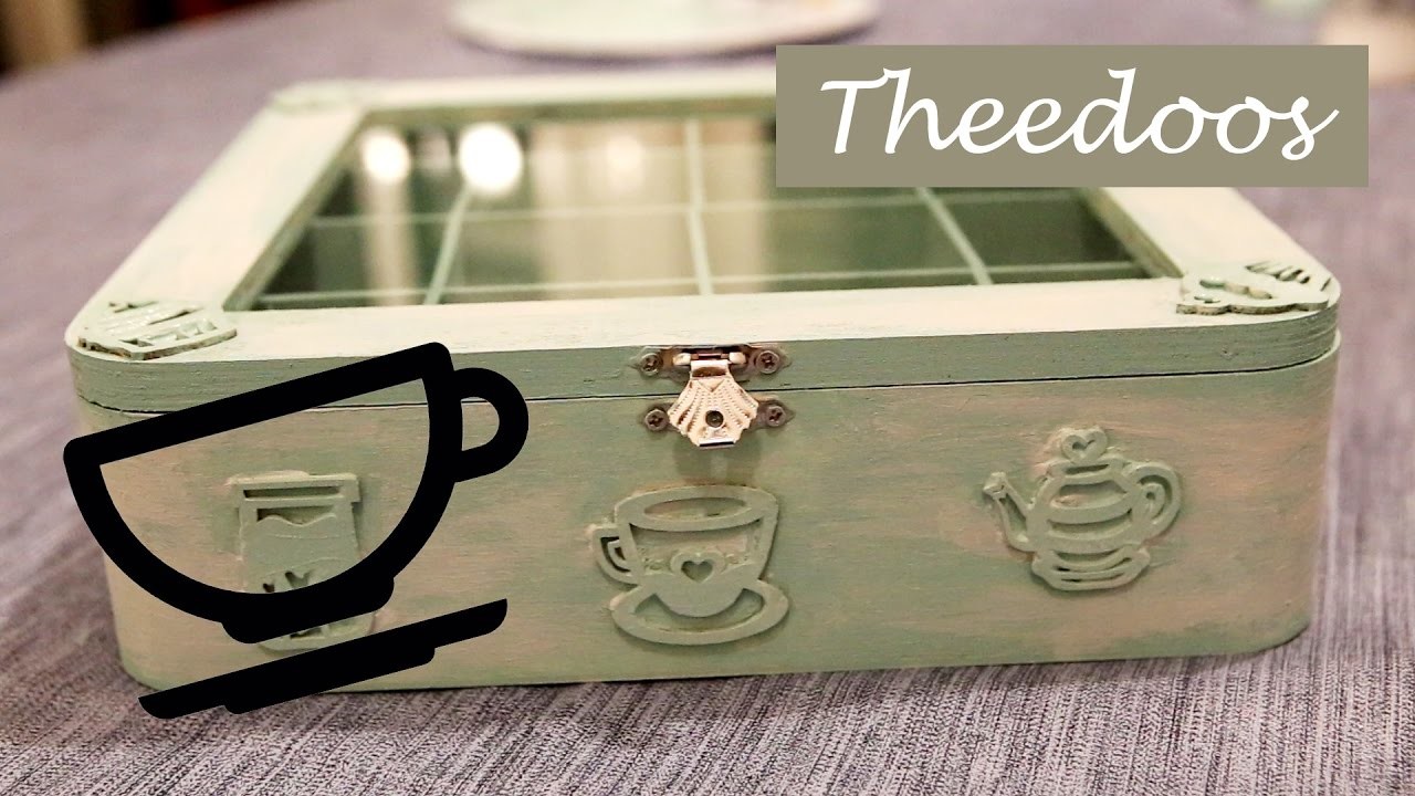 Houten theedoos pimpen - DIY - Knutselen