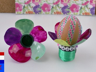 DIY eierdopje van waterfles | bloemeneierdopjes voor Pasen | leuke lentedecoratie