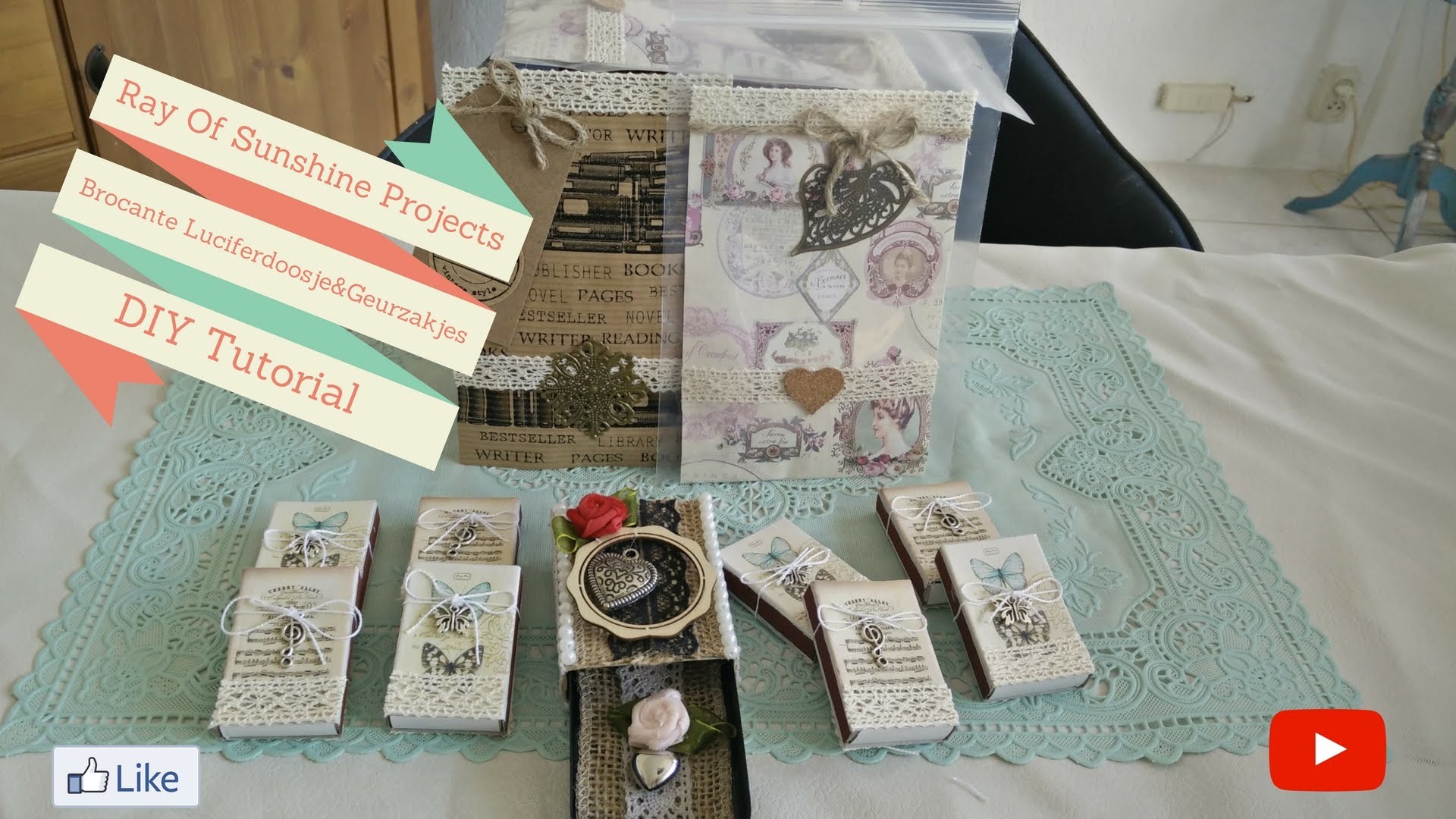 DIY Brocante geurzakjes en lucifer doosjes