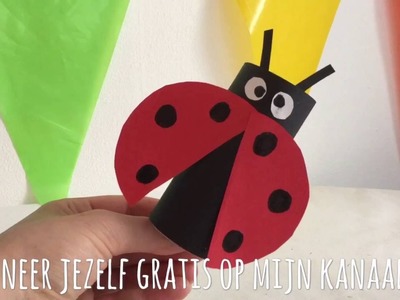 DIY lieveheersbeestje knutselen met papier & wc rol (voor kinderen) - Diy & life Mama