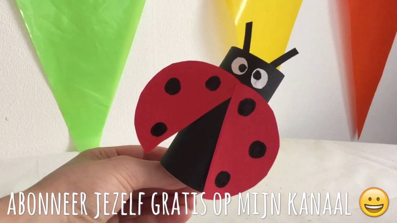 DIY lieveheersbeestje knutselen met papier & wc rol (voor kinderen) - Diy & life Mama