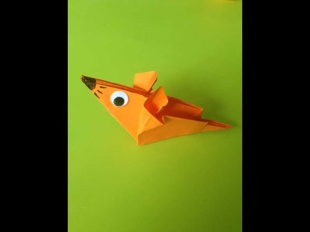Origami met Juf Jannie - muis vouwen van vouwpapier